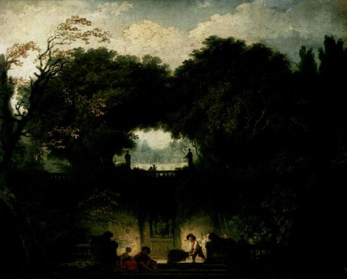 Jean Honore Fragonard Der Garten der Villa d'Este Germany oil painting art